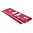 AMIO 71457/01170C - Cadre de plaque d'immatriculation - Rouge métallique