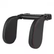 AMIO 02957 - Style cuir noir Appui-tête de couchage pour voiture