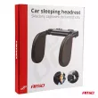 AMIO 02957 - Style cuir noir Appui-tête de couchage pour voiture