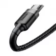 AMIO BAS28033 - Câble USB vers micro USB Baseus Cafule 2.4A 1m noir&gris