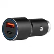 AMIO 02934 - Chargeur de voiture en aluminium PCH PRO-08 USB-C+USB 38W Fast Charging 12/24V