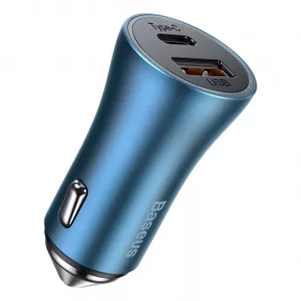 Chargeur de voiture BASEUS Golden Contactor Pro, USB + USB-C, QC4.0+, PD, SCP, 40W AMIO BAS20194