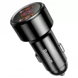 AMIO BAS29321 - Chargeur de voiture BASEUS Magic 2x USB QC 3.0 45W noir