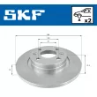 SKF VKBD 80025 S2 - Jeu de 2 disques de frein arrière