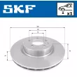 SKF VKBD 80219 V1 - Jeu de 2 disques de frein arrière