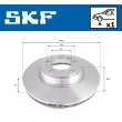 SKF VKBD 80284 V1 - Disque de frein arrière gauche