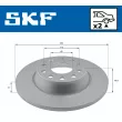 SKF VKBD 90014 S2 - Jeu de 2 disques de frein arrière