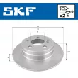 SKF VKBD 90145 S2 - Jeu de 2 disques de frein arrière