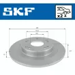 SKF VKBD 90318 S2 - Jeu de 2 disques de frein arrière