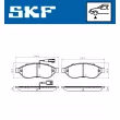 SKF VKBP 80009 E - Jeu de 4 plaquettes de frein avant