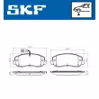 SKF VKBP 80011 E - Jeu de 4 plaquettes de frein avant