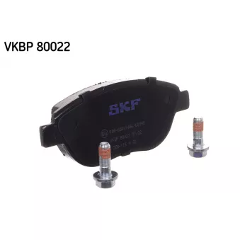 Jeu de 4 plaquettes de frein avant SKF VKBP 80022 pour PEUGEOT 207 1.6 HDi - 109cv