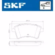 SKF VKBP 80024 - Jeu de 4 plaquettes de frein avant