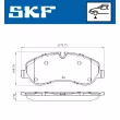 SKF VKBP 80029 E - Jeu de 4 plaquettes de frein avant