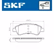 SKF VKBP 80040 - Jeu de 4 plaquettes de frein avant
