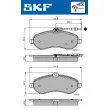 SKF VKBP 80048 E - Jeu de 4 plaquettes de frein avant