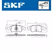 SKF VKBP 80053 E - Jeu de 4 plaquettes de frein avant