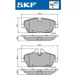 SKF VKBP 80079 - Jeu de 4 plaquettes de frein avant