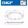SKF VKBP 80083 - Jeu de 4 plaquettes de frein avant