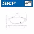 SKF VKBP 80087 E - Jeu de 4 plaquettes de frein avant