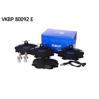Jeu de 4 plaquettes de frein avant SKF VKBP 80092 E pour RENAULT CLIO Electric - 30cv