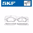 SKF VKBP 80116 - Jeu de 4 plaquettes de frein avant