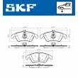 SKF VKBP 80123 - Jeu de 4 plaquettes de frein avant