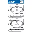 SKF VKBP 80132 - Jeu de 4 plaquettes de frein avant