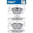 SKF VKBP 80141 - Jeu de 4 plaquettes de frein avant