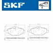 SKF VKBP 80147 E - Jeu de 4 plaquettes de frein avant