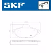 SKF VKBP 80162 E - Jeu de 4 plaquettes de frein avant