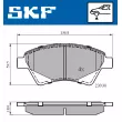 SKF VKBP 80163 - Jeu de 4 plaquettes de frein avant
