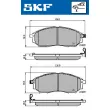 SKF VKBP 80166 A - Jeu de 4 plaquettes de frein avant