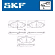 SKF VKBP 80176 E - Jeu de 4 plaquettes de frein avant