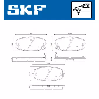 SKF VKBP 80183 A - Jeu de 4 plaquettes de frein avant