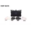 SKF VKBP 80190 - Jeu de 4 plaquettes de frein avant
