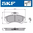 SKF VKBP 80193 A - Jeu de 4 plaquettes de frein avant