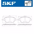 SKF VKBP 80202 - Jeu de 4 plaquettes de frein avant