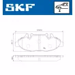 SKF VKBP 80206 E - Jeu de 4 plaquettes de frein avant