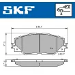 SKF VKBP 80235 - Jeu de 4 plaquettes de frein avant