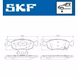 SKF VKBP 80236 A - Jeu de 4 plaquettes de frein avant