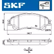 SKF VKBP 80239 A - Jeu de 4 plaquettes de frein avant