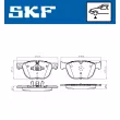 SKF VKBP 80249 - Jeu de 4 plaquettes de frein avant
