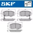 SKF VKBP 80256 A - Jeu de 4 plaquettes de frein avant