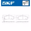 SKF VKBP 80259 A - Jeu de 4 plaquettes de frein avant