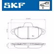 SKF VKBP 80284 E - Jeu de 4 plaquettes de frein avant