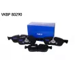 Jeu de 4 plaquettes de frein avant SKF [VKBP 80290]