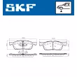 SKF VKBP 80290 - Jeu de 4 plaquettes de frein avant