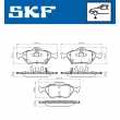 SKF VKBP 80295 A - Jeu de 4 plaquettes de frein avant