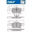 SKF VKBP 80309 - Jeu de 4 plaquettes de frein avant